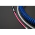 MechZone Handmade Coiled Cable Keyboard Coil Type-C Mini USB DIY Coiled Cable Data Cable USB C Aviation Connector for Mechanical Keyboard