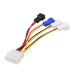 10cm Large 4 Pin IDE to 5V 12V 3 Pin CPU Cooling Fan Power Adapter Cable for Water Pump