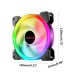 120mm Computer PC Cooler Cooling Fan RGB LED Multicolor-mode Quiet Chassis Fan With Controller