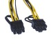 5PCS 22cm 8Pin Female to 2x8Pin(6+2) Male GPU Power Cable PCI-E Splitter Cord For Motherboard Graphics Card GPU Power Data Cable