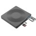 6 In 1 USB 3.0 Type-C CD DVD Burner CD Reader Portable External Drive TF/SD Card Slot for Win/Mac/OS for Laptop Desktop Notebook
