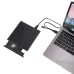 Mechzone Portable USB3.0 Type-C Optical Drives Black Tray Type External DVD-RW Max.24X High-speed Data Transmission for Win XP Win 7 Win 8 Win 10 Mac