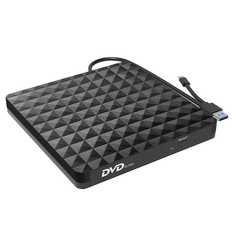 USB 3.0 & Type-C External DVD Burner Writer Recorder DVD RW Optical Drive for Mac/Linux Windows 11/10/8/7 Laptop PC Disk Reader