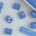 104 Keys Gradient Blue Keycaps Set PBT OEM Profile Key Caps Suitable for 61/87/104 Keyboard