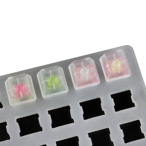 10 Keys Transparent Blank Keycap Set OEM Profile ABS Frosting R1 R2 R3 R4 No Print Clear Translucent Keycaps for Mechanical Keyboards