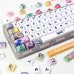 123 Keys Spray Theme PBT Keycap Set XDA Profile Sublimation American Oil Painting Keycaps for Mechanical Keyboards