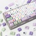 124 Keys A Midsummer Night's Dream Theme PBT Keycap Set XDA Profile Sublimation Purple Keycaps for Mechanical Keyboards
