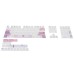 126 Keys Pink&Purple PBT Keycap Set Cherry Profile Five-sided Sublimation Custom Keycaps for Mechanical Keyboards