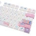 126 Keys Pink&Purple PBT Keycap Set Cherry Profile Five-sided Sublimation Custom Keycaps for Mechanical Keyboards