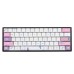 126 Keys Pink&Purple PBT Keycap Set Cherry Profile Five-sided Sublimation Custom Keycaps for Mechanical Keyboards