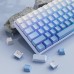 129 Keys Gradient Colors PBT Keycap Set OEM Profile Translucent Custom Keycaps for Mechanical Keyboards