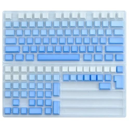 129 Keys Gradient Colors PBT Keycap Set OEM Profile Translucent Custom Keycaps for Mechanical Keyboards