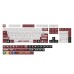 134 Keys Red and White Game Machine PBT Keycap Set XDA Profile Sublimation Keycaps for 61/87/96/98/104/108 Mechanical Keyboards