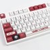 134 Keys Red and White Game Machine PBT Keycap Set XDA Profile Sublimation Keycaps for 61/87/96/98/104/108 Mechanical Keyboards