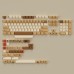 143 Keys Stamp Theme Retro Mechanical Keyboard Cap Set Cherry Profile PBT Sublimation Suitable for 61/64/68/78/84/87/96/980/104/108 Keyboard