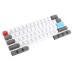 61 Keys White&Grey Keycap Set OEM Profile PBT Thick ANSI Layout Keycaps for 60% Mechanical Keyboard