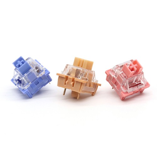 70 PCS New Outemu Switches Mechanical Keyboard Switch 3Pin Linear Clicky Tactile Switches RGB Tom Jerry Switch and Milk Switch Series