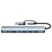 7 in 1 Type-C Docking Station USB-C Hub Splitter Adaptor with USB-C USB3.0 5Gbps Multiport Hub for PC Laptop 3.0 2.0 Port