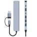 7 in 1 Type-C Docking Station with USB Adapter USB2.0*4 USB3.0 USB-C Data PD5W USB-C Multiport Hub Splitter Adaptor for PC Laptop