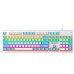 AIGUOX GK803 104 Keys Wired Mechanical Gaming Keyboard Pudding Keycaps Blue Switch RGB USB Wired Keyboards for PC Computer Laptop