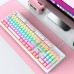 AIGUOX GK803 104 Keys Wired Mechanical Gaming Keyboard Pudding Keycaps Blue Switch RGB USB Wired Keyboards for PC Computer Laptop