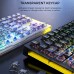 AULA F2183 Mechanical Keyboard RGB 87 Keys Hotswap bluetooth Wired 2.4G Triple Mode Keyboard Transparent Keycap Keyboard for PC Gamer