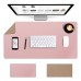 AtailorBird Large Mouse Pad PU Leather Cork Anti-slip Gaming Keyboard Pad Desktop Table Protective Mat for Home Office