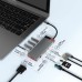 Basix 10 in 1 USB Hub Type-C Docking Station to PD 100W USB3.0*3 SD TF RJ45 1000M VGA 3.5mm Audio for Macbook