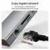 Basix 10 in 1 USB Hub Type-C Docking Station to PD 100W USB3.0*3 SD TF RJ45 1000M VGA 3.5mm Audio for Macbook