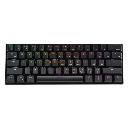 [Brown Swtich] Royal Kludge RK61 Mechanical Keyboard 61 Keys bluetooth 5.0 Wired Dual Mode RGB Gaming Keyboard