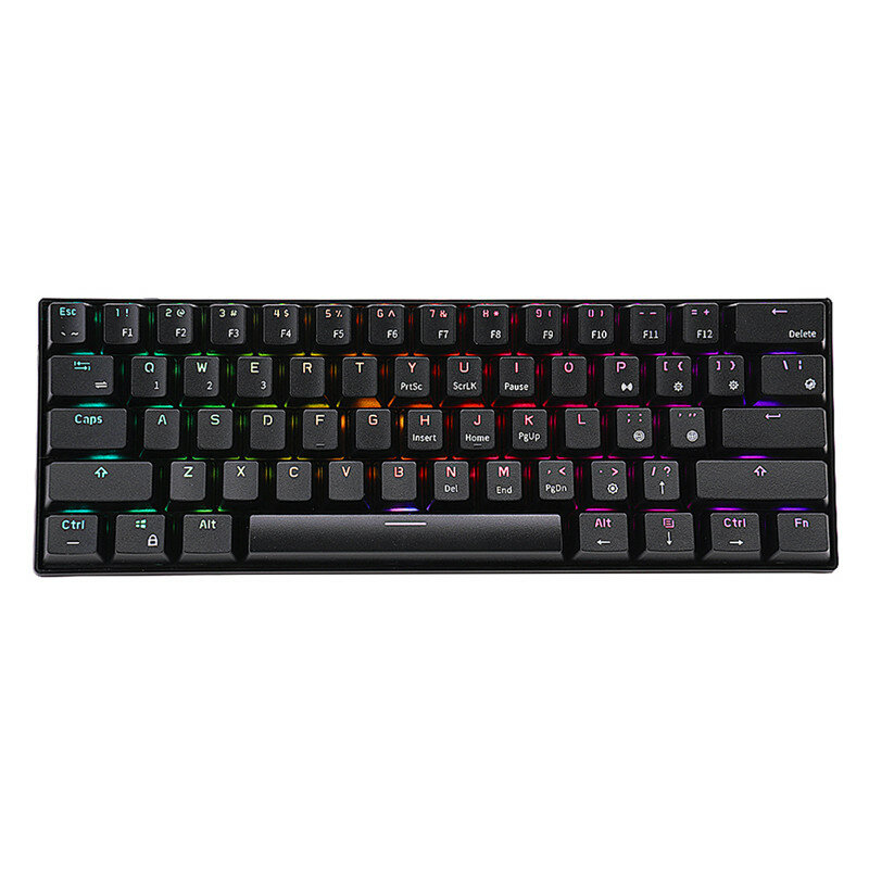 [Brown Swtich] Royal Kludge RK61 Mechanical Keyboard 61 Keys bluetooth 5.0 Wired Dual Mode RGB Gaming Keyboard