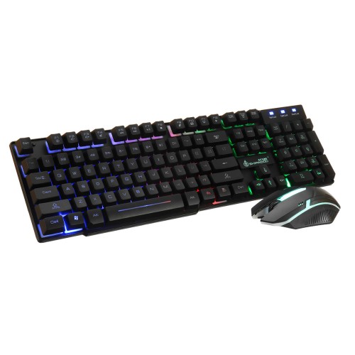 D280 104 Keys Gaming Keyboard RGB Backlit Light Wired Keyboard and 1600 DPI Gaming Mouse Set