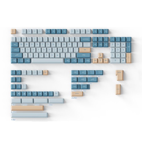 DAGK 143 Keys Weather PBT Keycap Set Cherry Profile Sublimation Custom Keycaps for Mechanical Keyboard