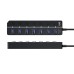 DM CHB072 7 in 1 USB2.0 Splitter Docking Station USB2.0*7 Multiports Hub for PC Laptop Computer