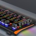 Douni MT809 RGB Wired Mechanical Gaming Keyboard with Detachable Hand Rest 104 Keys Blue Switch Keyboard