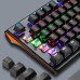 Douni MT809 RGB Wired Mechanical Gaming Keyboard with Detachable Hand Rest 104 Keys Blue Switch Keyboard