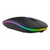 Dual Mode BT3.0/5.2 2.4G Wireless Mouse Adjustable 800-1600DPI Rechargeable LED Light Silent Mice for Laptop PC