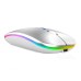 Dual Mode BT3.0/5.2 2.4G Wireless Mouse Adjustable 800-1600DPI Rechargeable LED Light Silent Mice for Laptop PC