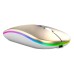 Dual Mode BT3.0/5.2 2.4G Wireless Mouse Adjustable 800-1600DPI Rechargeable LED Light Silent Mice for Laptop PC