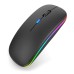Dual Mode BT3.0/5.2 2.4G Wireless Mouse Adjustable 800-1600DPI Rechargeable LED Light Silent Mice for Laptop PC