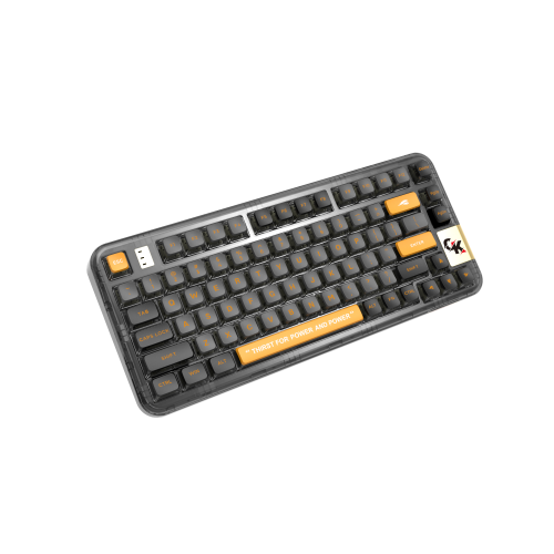 GAMAKAY GK75 Transparent Mechanical Keyboard Gasket 80 Keys RGB Hot Swappable Gateron G Yellow Pro Switch Triple Mode bluetooth Wireless Gaming Keyboard