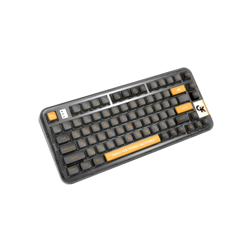 GAMAKAY GK75 Transparent Mechanical Keyboard Gasket 80 Keys RGB Hot Swappable Gateron G Yellow Pro Switch Triple Mode bluetooth Wireless Gaming Keyboard