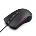 HXSJ A867 RGB Wired Gaming Mouse 1000/1600/3200/6400DPI 7-Keys Ergonomics Gamer Mice for Desktop Computer Laptop PC