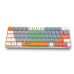HXSJ V500 63-key Wired Mechanical Gaming Keyboard Hot Swappable Red Switch RGB USB Type-C 60% Layout Gaming Keyboard