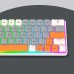 HXSJ V500 63-key Wired Mechanical Gaming Keyboard Hot Swappable Red Switch RGB USB Type-C 60% Layout Gaming Keyboard