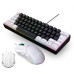 HXSJ Wired Keyboard and Mouse Set 61 Keys Gaming Keyboard 7 Colours backlight 4 DPI Stages White/Black Mouse