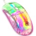 HXSJ X400 Wired Transparent Gaming Mouse 1200/2400/3200/7200/9600/12800DPI RGB Lighting Mice with 7 Programmable Keys Ergonomics Gamer Mouse