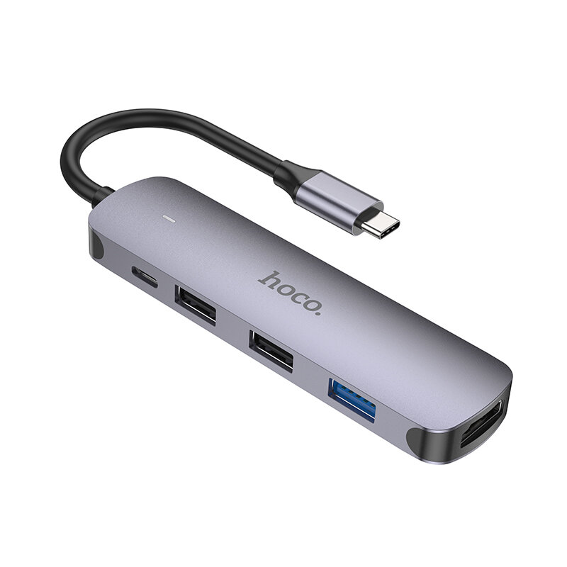 Hoco 5 In 1 HUB Type C to USB 3.0 2.0 Adapter PD60W Dock For MacBook Pro Accessories HDMI-Compatible USB-C Splitter 4K 30HZ HDTV