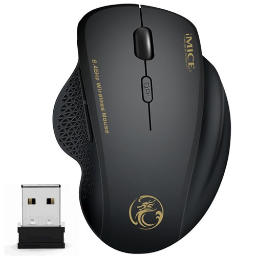 IMICE 2.4Ghz Wireless Mouse Ergonomic Computer Mouse PC Optical Mause with USB Receiver 6 buttons Wireless Mice 1600 DPI For Laptop