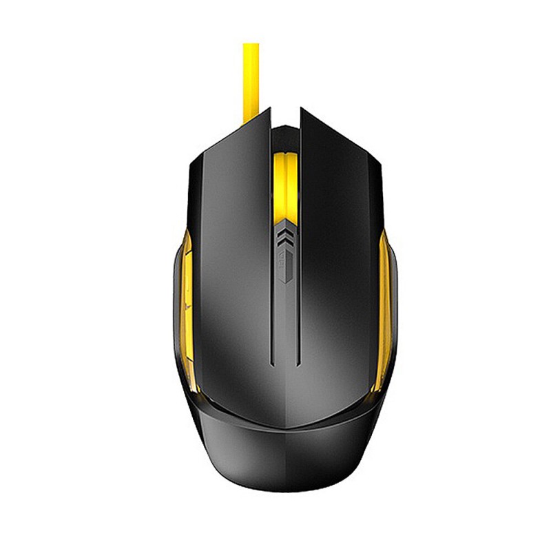 James Donkey 112W Wired USB Mouse 800-3200DPI Ergonomics Monochromatic Light Unwound Cable Sweatproof Mouse with 6 Keys for Office Home Gaming